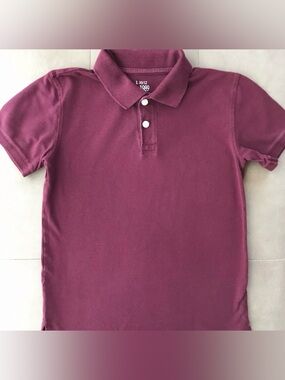 EUC Children’s Place cotton blend maroon polo shirt size L